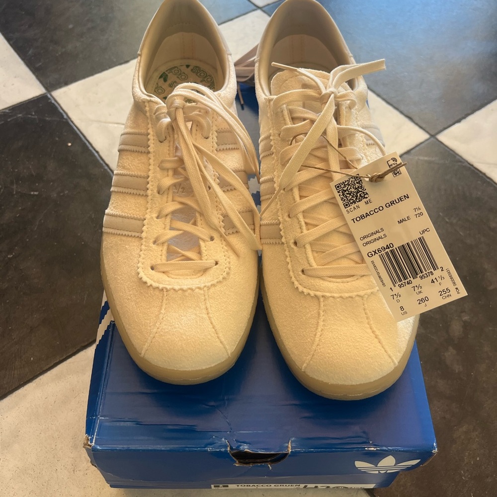 Adidas Tobacco Gruen Cream Bliss Sneakers - Picture 4 of 12